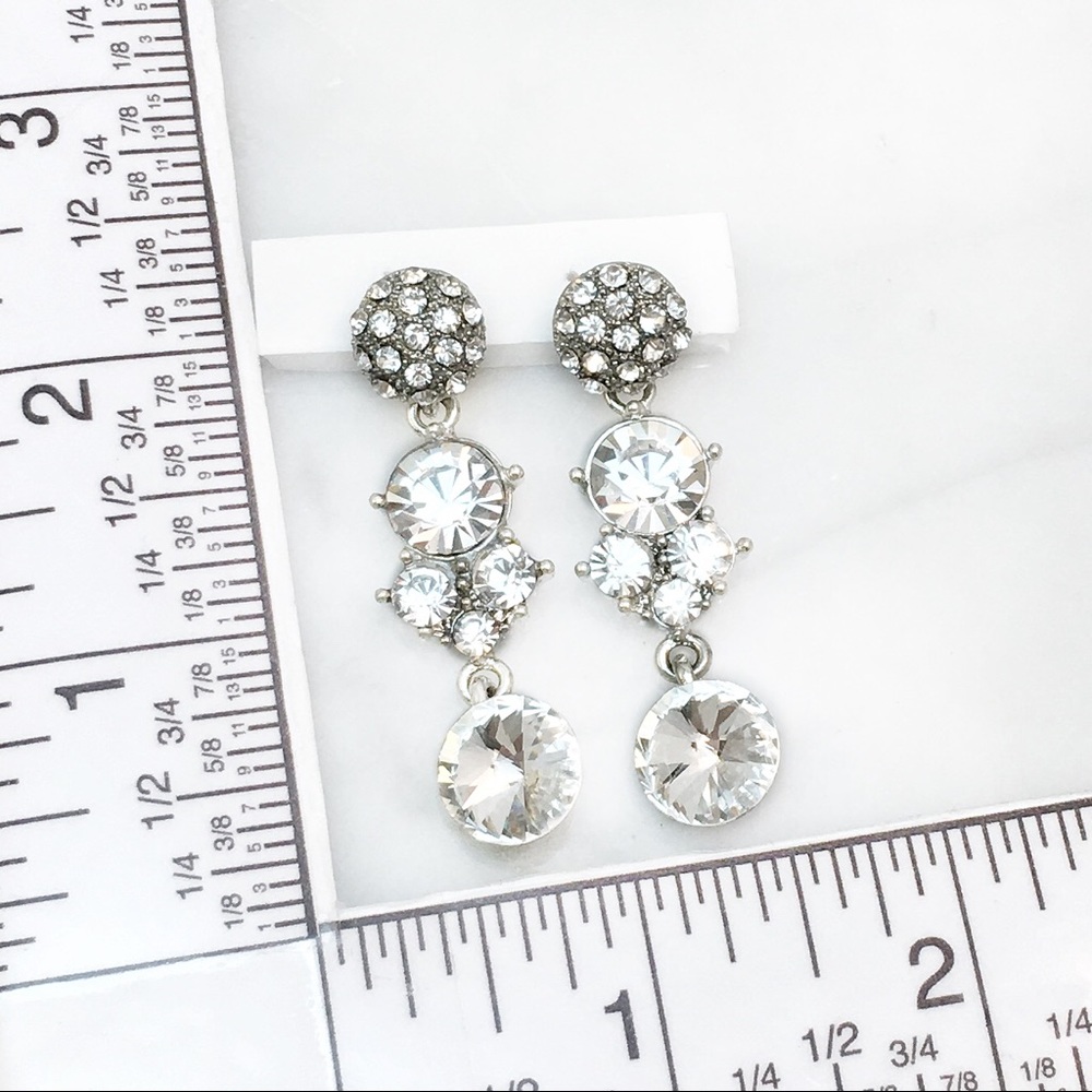 Clear Austrian Crystal Earrings.  e1 - Picture 4 of 4